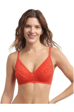 Dim Soutien-Gorge Femme Sans Armatures Daily Dentelle x1, Rouge, 95D
