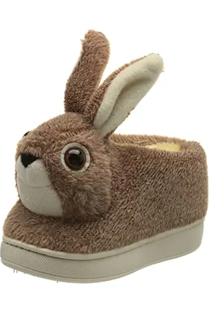 DEBAIJIA Mixte bébé Shoes Plate forme, Lapin Marron Taille Basse, 18 EU