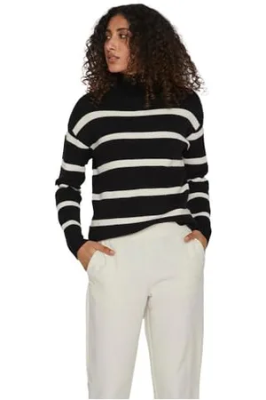 VILA Viril Mockneck L/S Knit Rib Top 2-Noos Pull en Tricot, , XS Femme