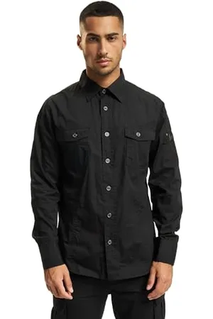 Brandit Slim Fit Shirt Long Sleeve, color: black, size: S