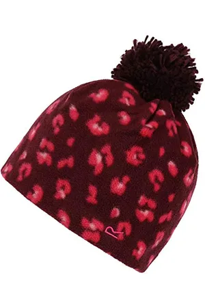 Regatta Fallon Hat Printed Polyester Mirofleece and Knitted Pom Couvre-Chef Enfant, , 7-10