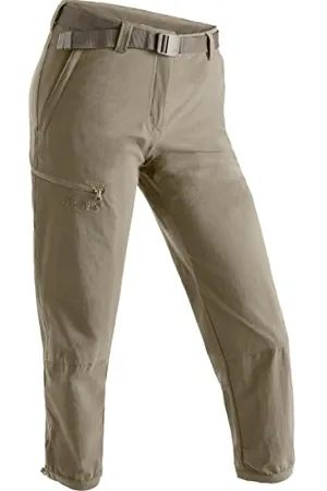 Maier Sports Lulaka 7/8, Pantalon de randonnée pour Femme, Pantalon Outdoor 7/8 déperlant pour Le Trekking et la randonnée, sans PFC, MSTRETCH Pro 4 et Dryprotec, Marron, 38 (W30/L31)