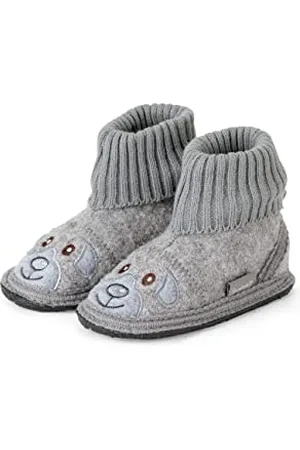 Sterntaler Chaussons montants mixte enfant, Gris (Basalt 566), 27/28 EU