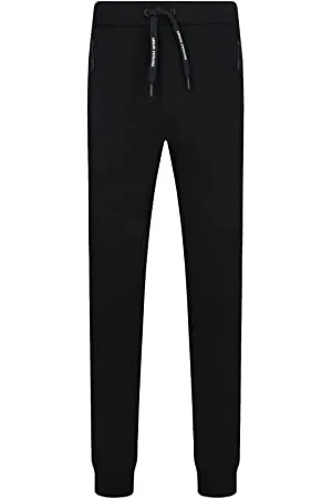 Armani Exchange A|X Pantalon de Jogging avec Cordon de Serrage et Poches zippées décontracté, Noir, Taille S Homme