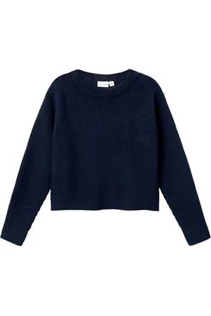 NAME IT Nkfvajsa Ls Short Knit Pull en Tricot, , (XS) Fille