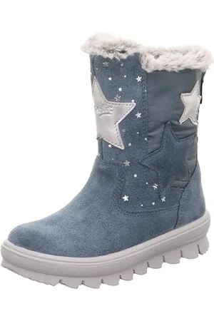 Superfit Flavia Warm gefütterte Gore-Tex Botte de Neige, Blau/Silber 8010, 33 EU Large