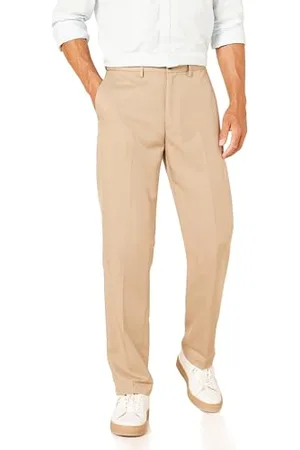 Amazon Pantalon de Costume à Taille Extensible Coupe Classique sans Pinces Homme, , 60W / 34L