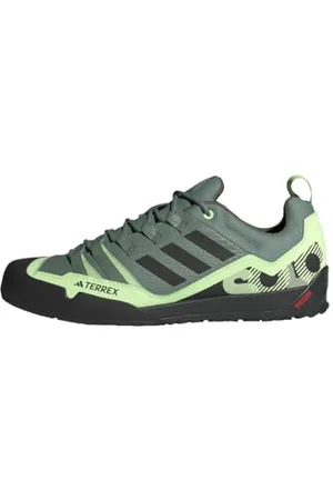 adidas Mixte Terrex Swift Solo 2.0 Hiking Shoes, Silver Green/Core Black/Green Spark, 36 EU