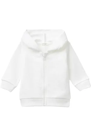 Benetton Giacca C/CAPP M/L 3J70A5017 Pull Cardigan, Bianco, 50 cm Mixte bébé