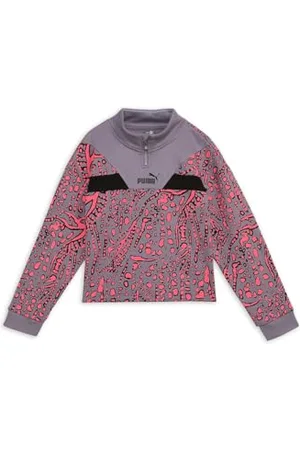 PUMA Sweat Power Hypernatural AOP Demi-zippé FL G pour Fille