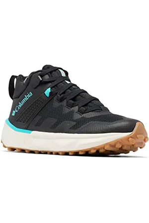 Columbia Femme Facet 75 Mid Outdry Bottes de Trekking et de randonnée mi-Hautes, Black/Bright Aqua, 43 EU