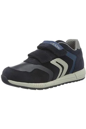Geox Garçon J Alben Boy E Sneakers, Navy/Dk Avio, 34 EU