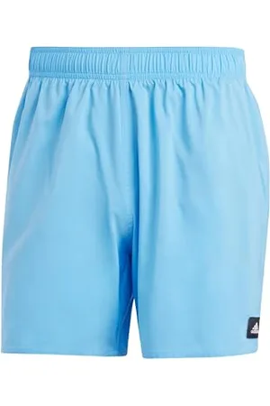adidas Homme Solid CLX Short-Length Swim Shorts, Blue Burst/White, S