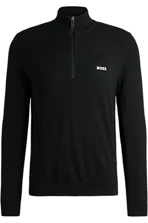 HUGO BOSS Hommes Momentum-X QZ Pull à Encolure zippée et Logo en Tissu Dry-Flex