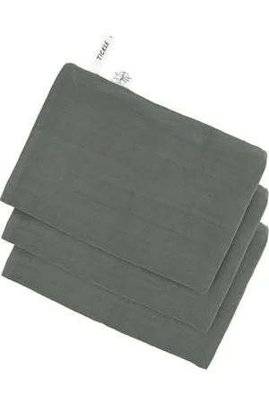 LÄSSIG LÄSSIG Bébé Mousseline Gant de toilette Set 3 pcs/Muslin Wash Glove Set 3 pcs petrol green