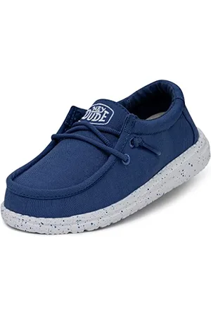Hey dude Wally Youth Slub Canvas MOC Toe Shoes, , 33 EU