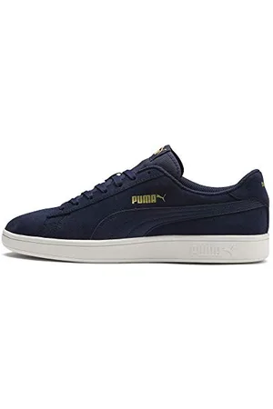 PUMA Mixte Smash V2 Baskets, Peacoat Team Or Whisper Blanc, 38.5 EU
