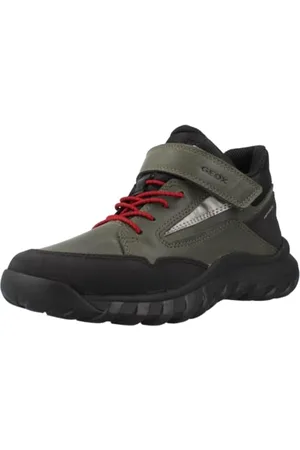 Geox Garçon J Simbyos Boy Abx Basket, Dk Green Red, 24 EU