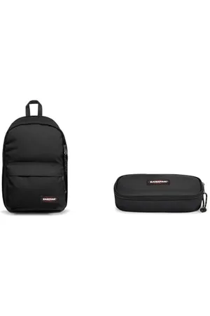 Eastpak Back To Work Sac à Dos, 43 cm, 27 L, (Black) & Oval Single Trousse, 22 cm, (Black)