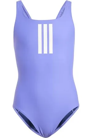 adidas Fille 3-Stripes Swimsuit Kids, Cobalt Blue/White, 7-8 Years