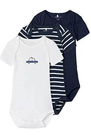 NAME IT Nbmbody 3p SS Dark Sapphire Yd 2 Noos Ensemble de sous-vêtement Bambins, 1 Mois Bébé garçon