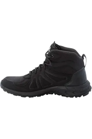 Jack Wolfskin Femme WOODLAND 2 TEXAPORE MID W Chaussure de Marche, Noir / Gris, 40.5 EU