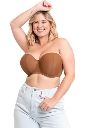 Curvy Kate Luxe Soutien-Gorge sans Bretelles, Marron (Caramel Caramel), 95D (Taille Fabricant: 36D) Femme