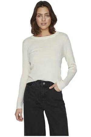VILA Viabella Rib L/S Knit Top – Noos Sweater, , L Femme