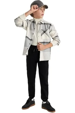 DeFacto Y3920A6 Sweatpants, Black, 7-8 Ans garçons