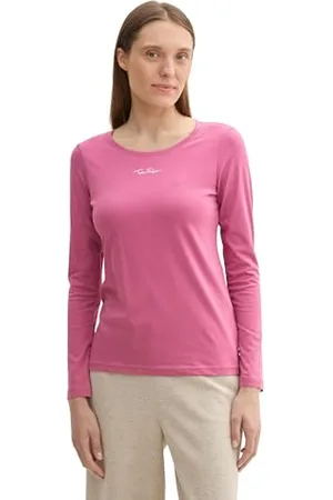 TOM TAILOR 1044393 T-Shirt à Manches Longues, 16348-Velours Rose, XXL Femmes