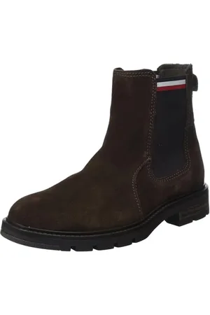 Tommy Hilfiger Homme Bottes Low Boot Corpoarte Suede Chelsea Daim, Marron (Cocoa), 41 EU