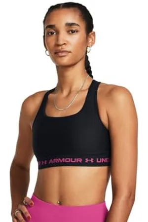Under Armour Soutien-gorge de sport Crossback Mid Solid, brassière fille pour course à pied, brassière de sport légère à bretelles croisées