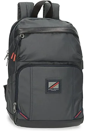 Pepe Jeans Hackney Sac à dos pour ordinateur portable adaptable 12" Gris 25x36x10 cm Coton, Polyester et PU., , Talla única, Sac à dos pour ordinateur portable