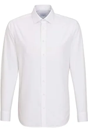 Seidensticker Chemise business homme - coupe ajustée - sans repassage - col Kent - manches longues - 100 % coton