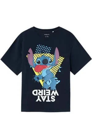 NAME IT Nkmnigel Stitch SS Nreg Top Box Wdi T-Shirt, , 134-140 Garçon