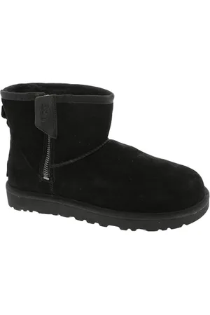UGG Femme Classic Mini Bailey Zip Botte, Black, 36 EU