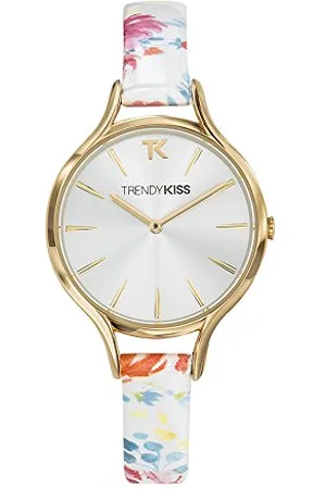 Trendy Kiss Femme Analogique Quartz Montre avec Bracelet en Cuir TG10101-03