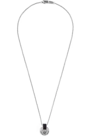 Emporio Armani Collier pour homme en acier inoxydable avec fermoir à mousqueton