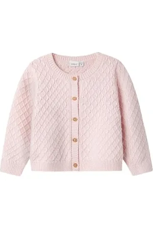 NAME IT NBFLOMILLE LS Knit Card Cardigan, , 12 Mois Petite Fille