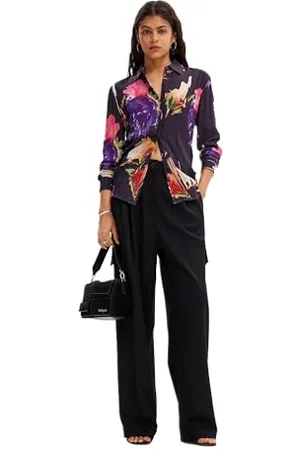 Desigual T- Shirt tissé à Manches Longues pour Femme Blouse, , Taille