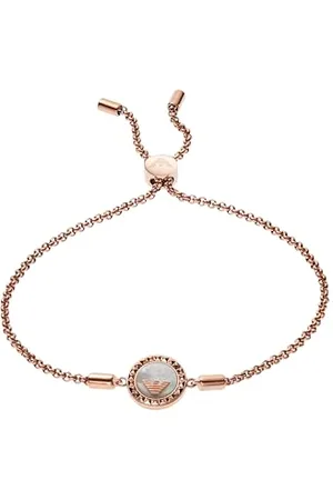 Emporio Armani Bracelet Pour Femmes , Longueur : 165-235mm / Taille : 12X12X3mm Bracelet En Acier Inoxydable Or Rose, EGS2568221