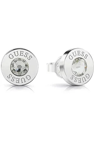 Guess Boucled’oreille Devinez rhodium brillant en acier inoxydable plaqué cristaux UBE78094 chirurgical [AC1147], Acier inoxydable Cristal, Cristal