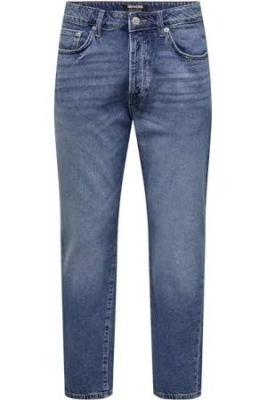 Only & Sons Onsyoke Tapered Box Tai DNM Cbo Noos Jeans, Denim Bleu médium, 31W x 34L Homme