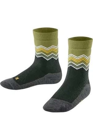 Falke Active Sporty Zigzag K So coton laine respirantes fantaisie 1 paire, Chaussettes Mixte enfant, , 31/34 EU