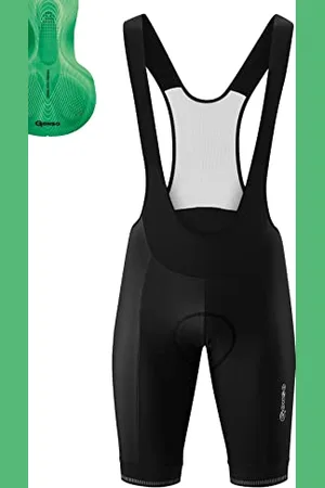 Gonso Sitivo Bib M, Cuissard à Bretelles Court pour Homme, avec Peau de Chamois Sitivo Confort, Haute élasticité et élastique en Silicone antidérapant, Coupe ajustée, Noir/Vert, XL