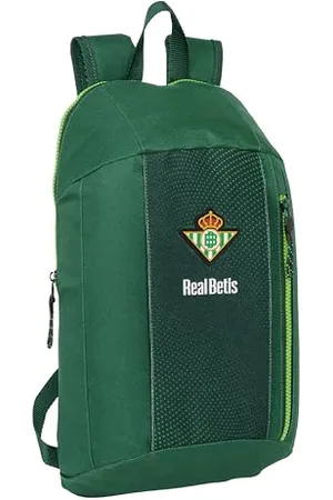 Safta REAL BETIS BALOMPIÉ - Mini sac à dos pour un usage quotidien, idéal pour les enfants de différents âges, confortable et polyvalent, qualité et résistance, 22 x 10 x 39 cm, couleur verte,