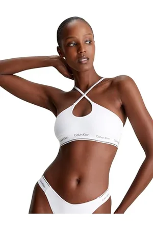 Calvin Klein Haut de Bikini Femme Halter Bralette sans Armatures, , M