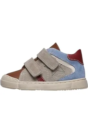 Naturino Chaussures en Cuir et suède, Gris-Marron 32