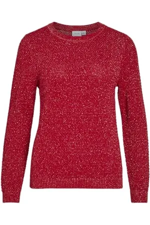 VILA Glitter Knit Top Vidalo L/S Haut en Tricot pailleté, , L Femme