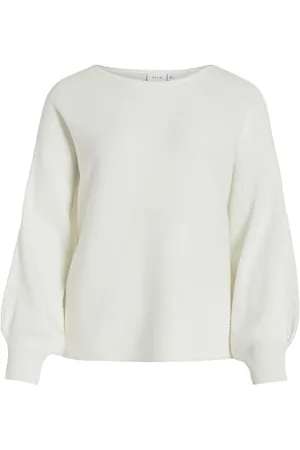 VILA Vivilja L/S Boat Neck Knit Pull/Ka Tricot, , L Femme